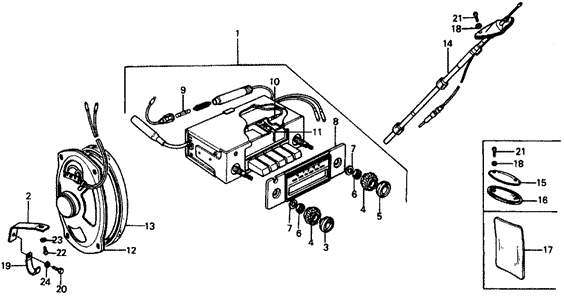 ELECTRICAL / EXHAUST / HEATER / FUEL/AUTO RADIO for 1976 Honda CIVIC HATCHBACK #1