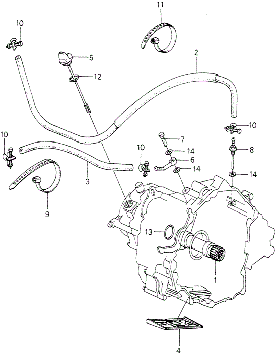 TRANSMISSION - HONDAMATIC/HMT OIL COOLER HOSE - OIL STRAINER (2) for 1982 Honda CIVIC HATCHBACK #1