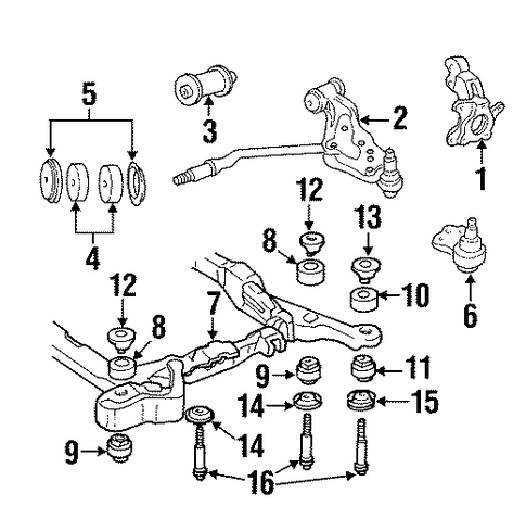 SUSPENSION COMPONENTS Parts for 1995 Cadillac DeVille #2