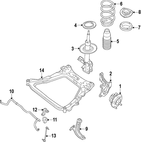Front Suspension/Suspension Components for 2012 Nissan Altima #1
