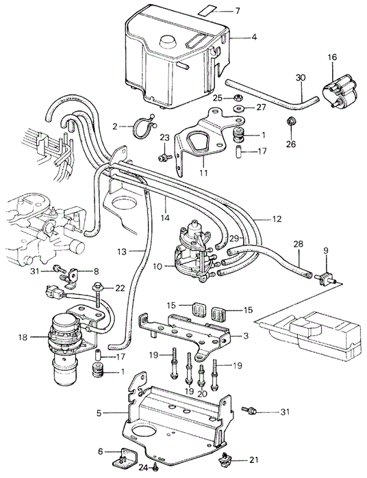 ENGINE/NO. 2 CONTROL BOX (2) for 1981 Honda CIVIC HATCHBACK #1