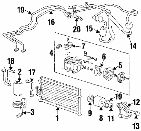 HVAC/Condenser, Compressor & Lines for 2000 Hyundai Elantra #1