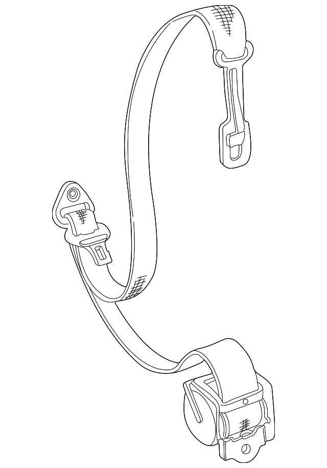 EVB103830LNF Деталь BELT & RETRACTOR, RIGHT