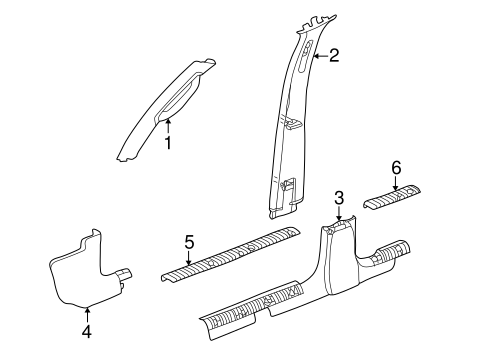 Liberty INTERIOR TRIM - PILLARS