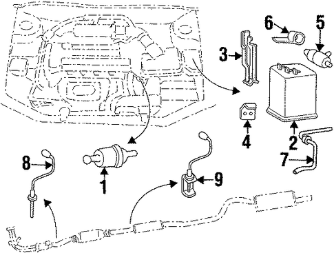 Emission System/Emission Components for 2000 Hyundai Elantra #1