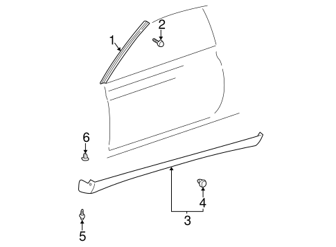 BODY/EXTERIOR TRIM - PILLARS for 2001 Toyota Solara #1
