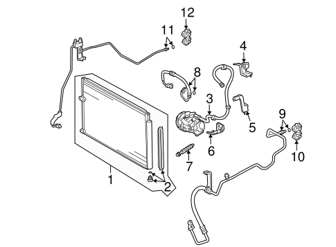HVAC/CONDENSER, COMPRESSOR & LINES for 2005 Toyota Prius #1