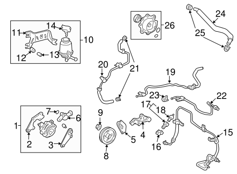 STEERING/PUMP & HOSES for 2004 Toyota Highlander #1