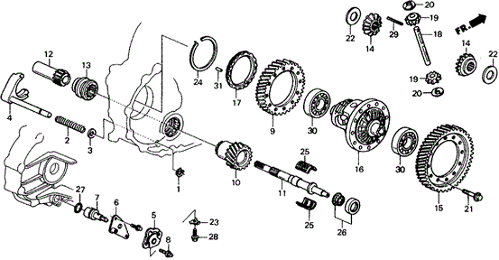 TRANSMISSION - AUTOMATIC/AT DIFFERENTIAL for 1990 Honda CIVIC 5-DOOR #1