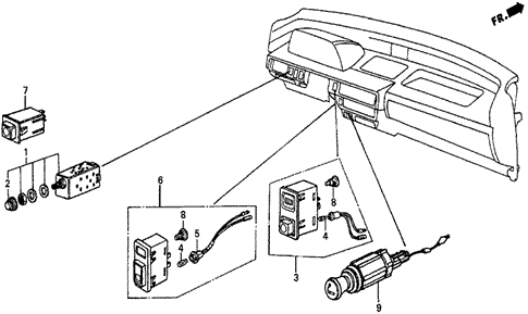 Switch for 1987 Honda Civic #1