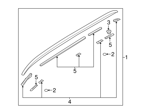 XC90 EXTERIOR TRIM - ROOF