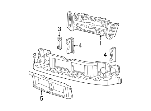 Body/Grille & Components for 2001 Ford Explorer Sport Trac #1