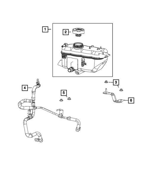Engine Coolant Reservoir (Bottle) for 2021 Jeep Grand Cherokee L #0