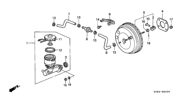 CHASSIS/MASTER POWER for 1996 Honda ACCORD 5-DOOR #1