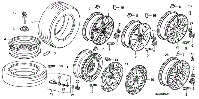 Chassis/Wheel Disk (KA) for 2006 Honda CIVIC COUPE #1