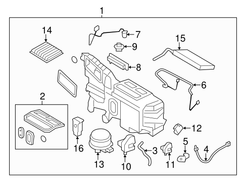 HVAC/Evaporator Components for 2013 Ford Edge #2