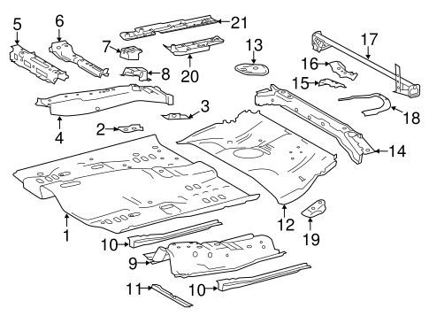BODY/FLOOR & RAILS for 2014 Toyota Corolla #1