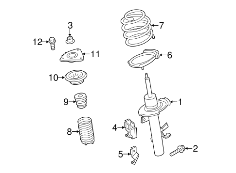 Front Suspension/Struts & Components for 2013 Ford Escape #1