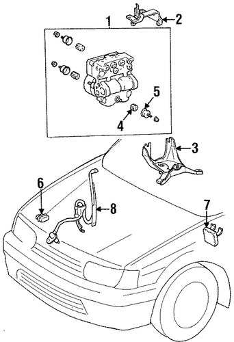 ELECTRICAL/ABS COMPONENTS for 1996 Toyota Paseo #1