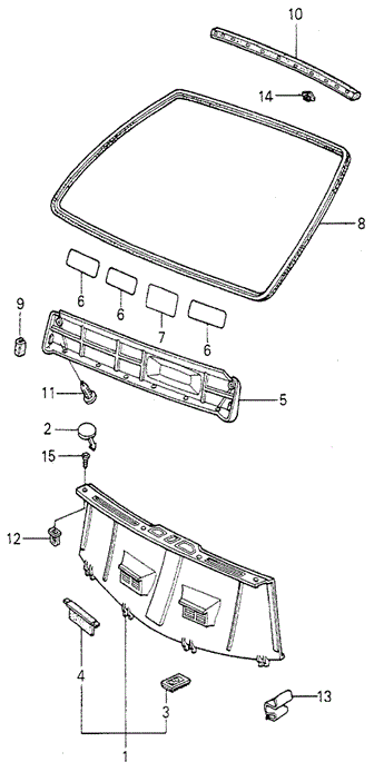 Interior/Bumper/Tailgate Trim for 1981 Honda ACCORD HATCHBACK #1