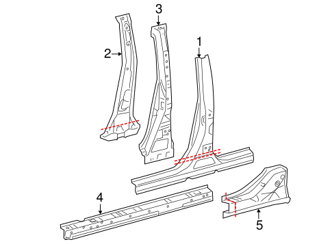 BODY/CENTER PILLAR & ROCKER for 2012 Toyota Camry #1