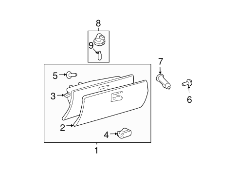 BODY/GLOVE BOX for 2009 Toyota 4Runner #1