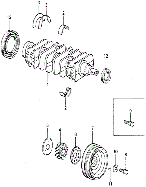 ENGINE/CRANKSHAFT for 1981 Honda ACCORD HATCHBACK #1