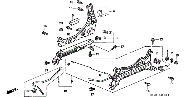 Interior/Bumper/Front Seat Components (R.) for 1996 Honda CIVIC COUPE #1