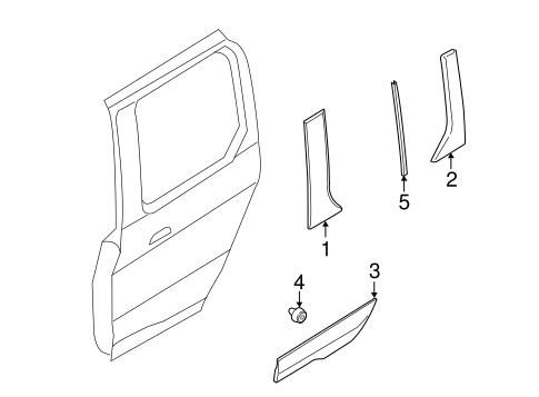 Transit Connect EXTERIOR TRIM - SIDE DOOR 4