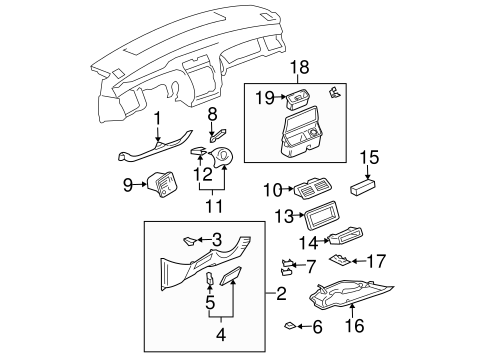 BODY/INSTRUMENT PANEL COMPONENTS for 2000 Toyota Avalon #2
