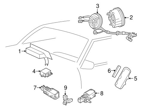 Electrical/Air Bag Components for 2006 Ford Mustang #1
