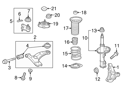 FRONT SUSPENSION/SUSPENSION COMPONENTS for 2016 Toyota Prius #2