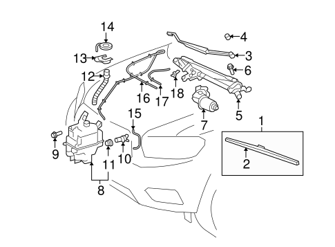 ELECTRICAL/WIPERS for 2008 Toyota Highlander #1