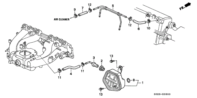 Engine/Breather Chamber (SOHC) for 2000 Honda CIVIC COUPE #1