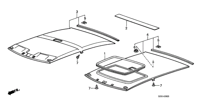 INTERIOR / BUMPER/HEADLINER TRIM for 1987 Honda ACCORD HATCHBACK #1