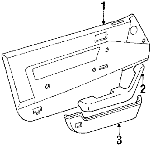 Lining Assembly, L Front Door *NH89L* (Palmy Gray) Lining Assembly, L Front Door *NH89L* (Palmy Gray)