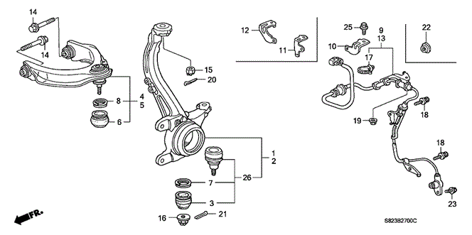 CHASSIS/KNUCKLE for 2001 Honda ACCORD COUPE #1