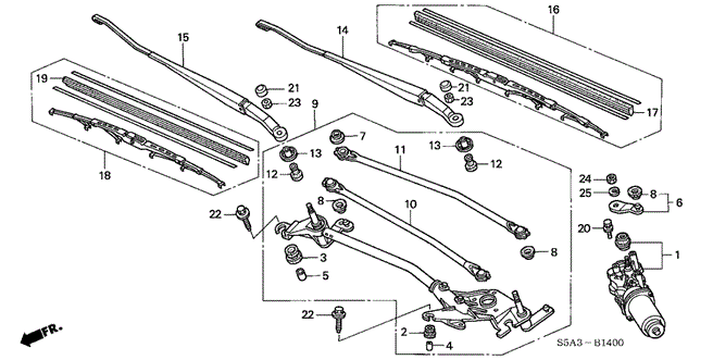 ELECTRICAL / EXHAUST / HEATER / FUEL/FRONT WIPER for 2001 Honda CIVIC SEDAN #1