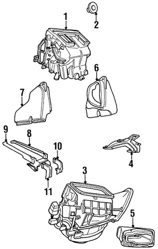 Range Rover EVAPORATOR & HEATER COMPONENTS