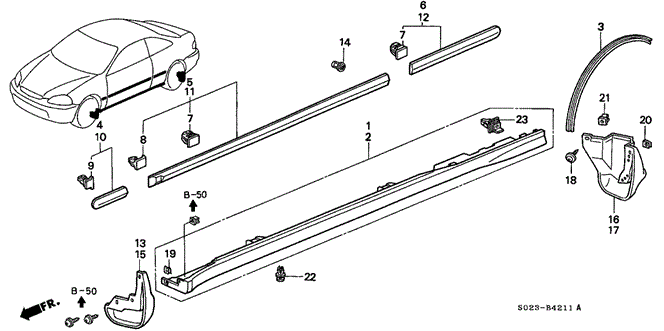 Interior/Bumper/Protector for 2000 Honda CIVIC COUPE #1