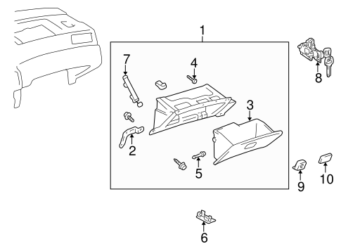 BODY/GLOVE BOX for 2001 Toyota Camry #2