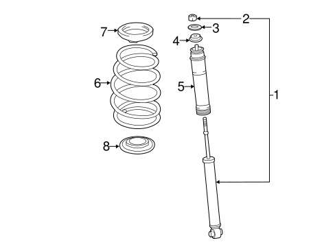 REAR SUSPENSION/STRUTS & COMPONENTS for 2012 Scion tC #1