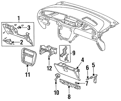 OEM Honda 77503-SX0-A01ZB - Glove Box OEM Honda 77503-SX0-A01ZB - Glove Box