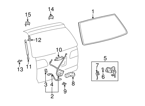 BODY/LOCK & HARDWARE for 2000 Toyota Sienna #2