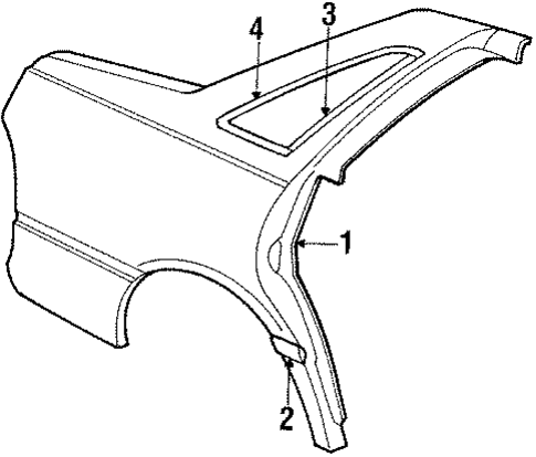 Tempo EXTERIOR TRIM - QUARTER PANEL