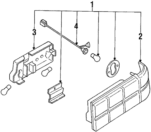 Combination Lamps for 1993 Subaru Loyale #0