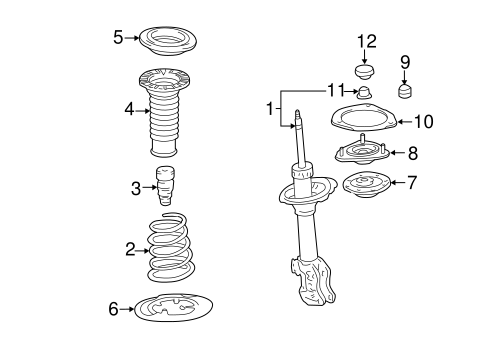 FRONT SUSPENSION/STRUTS & COMPONENTS for 2015 Scion tC #1