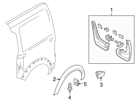 Transit Connect EXTERIOR TRIM - SIDE PANEL