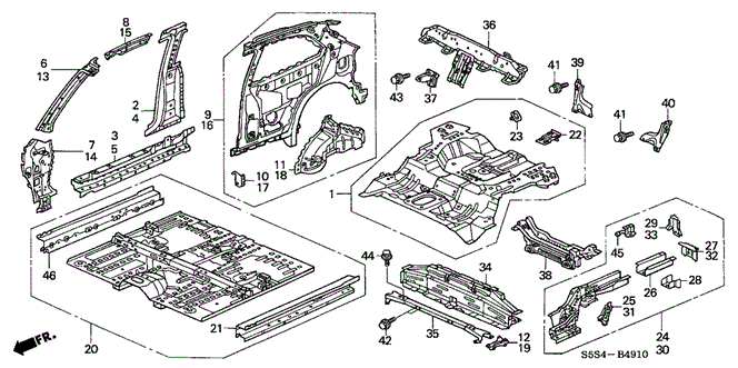 BODY / AIR CONDITIONING/INNER PANEL for 2003 Honda CIVIC HATCHBACK #1