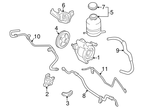 STEERING/PUMP & HOSES for 1996 Toyota RAV4 #1